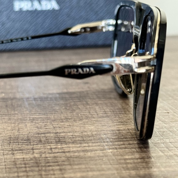 Prada Double-Bridged Rectangle Sunglasses - Picture 7 of 12